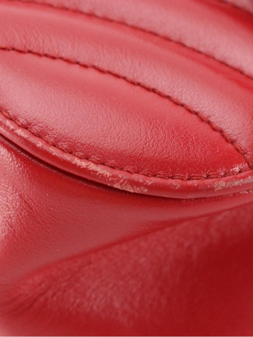 Prada Diagramme Quilted Leather Shoulder Bag in Red with Chain Strap Crossbody - Picture 13 of 15